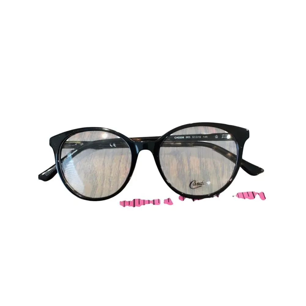 NEW Candies CA0208 rounded tortoiseshell black glasses